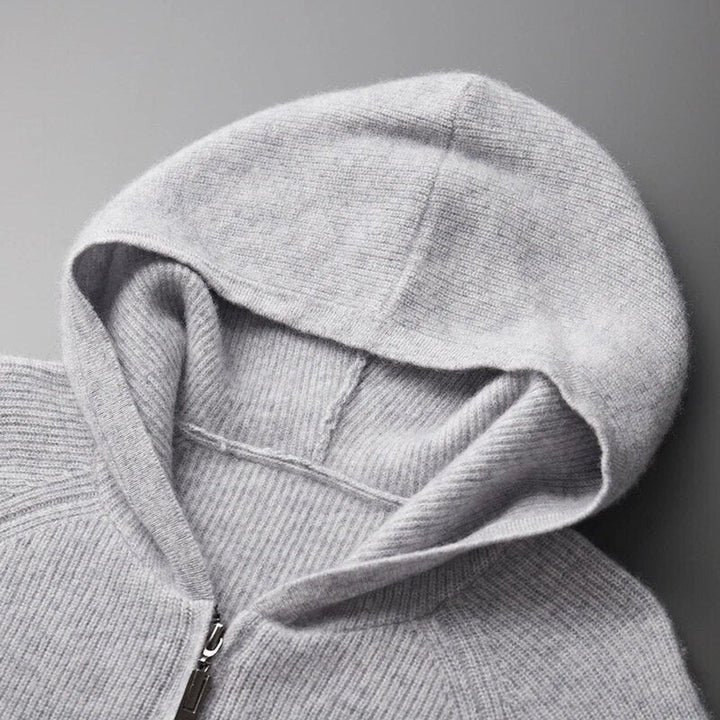 Noah | Men's Cashmere Blend Zip Hoodie Knitted Cardigan Jumper