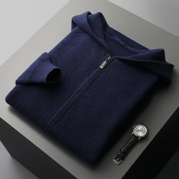 Noah | Men's Cashmere Blend Zip Hoodie Knitted Cardigan Jumper