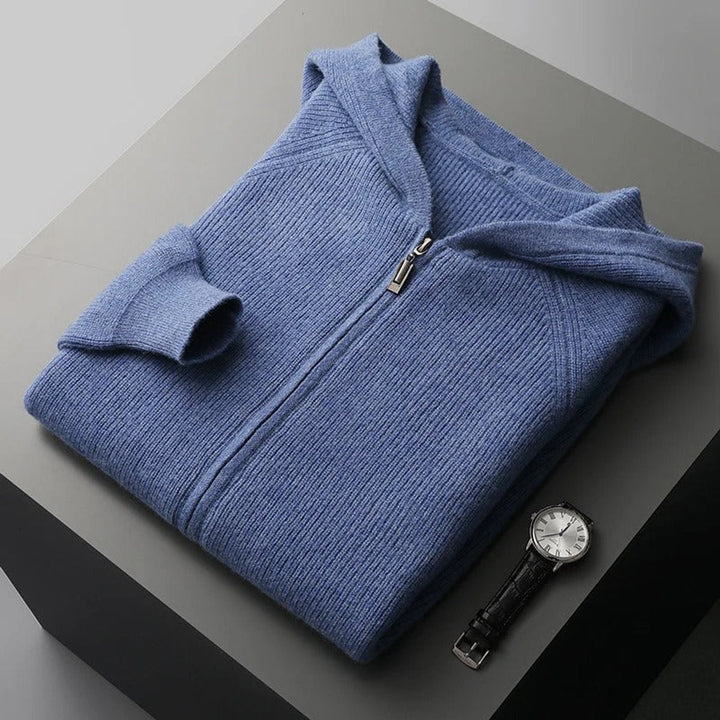 Noah | Men's Cashmere Blend Zip Hoodie Knitted Cardigan Jumper