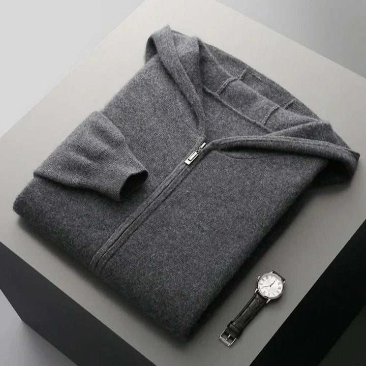 Henry | Men's Cashmere Full-Zip Hoodie Knitted Cardigan Jumper
