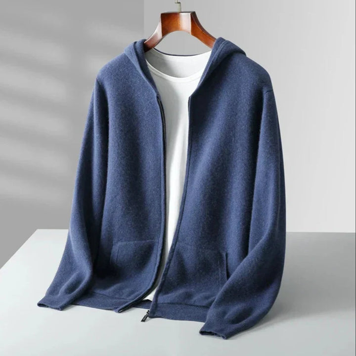 Henry | Men's Cashmere Full-Zip Hoodie Knitted Cardigan Jumper