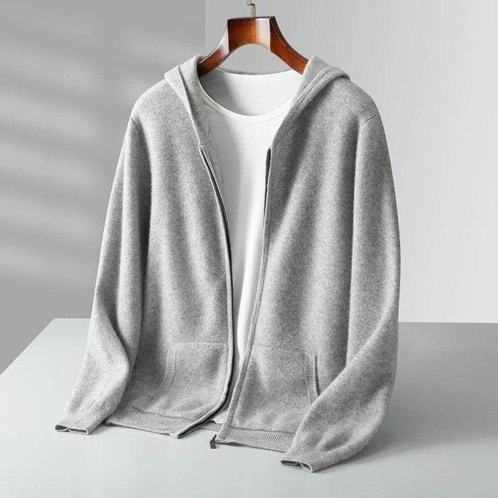 Henry | Men's Cashmere Full-Zip Hoodie Knitted Cardigan Jumper
