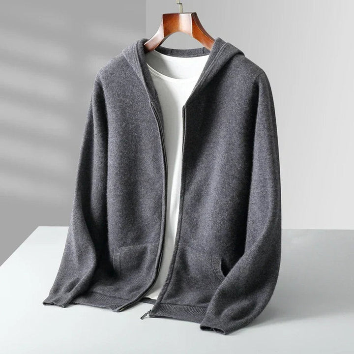 Henry | Men's Cashmere Full-Zip Hoodie Knitted Cardigan Jumper