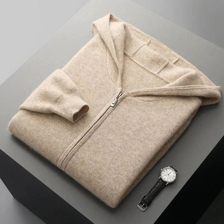Henry | Men's Cashmere Full-Zip Hoodie Knitted Cardigan Jumper