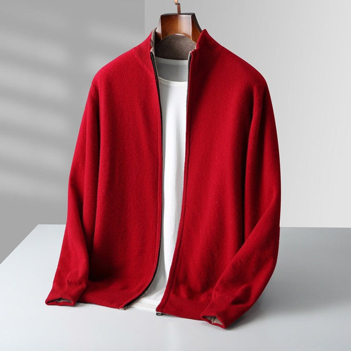 Charlie | Men's Cashmere Full-Zip Knitted Cardigan Jumper