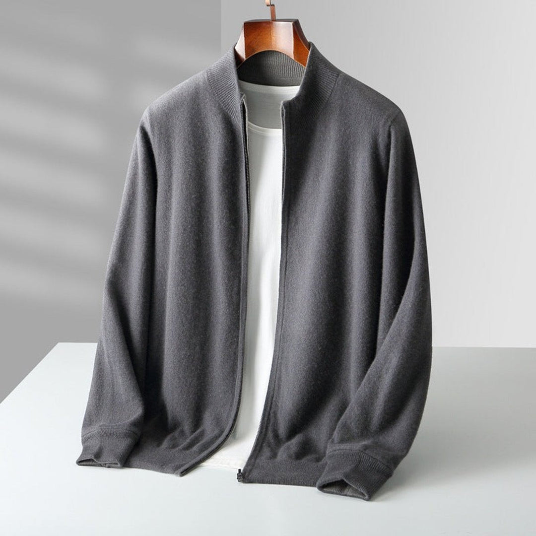 Charlie | Men's Cashmere Full-Zip Knitted Cardigan Jumper