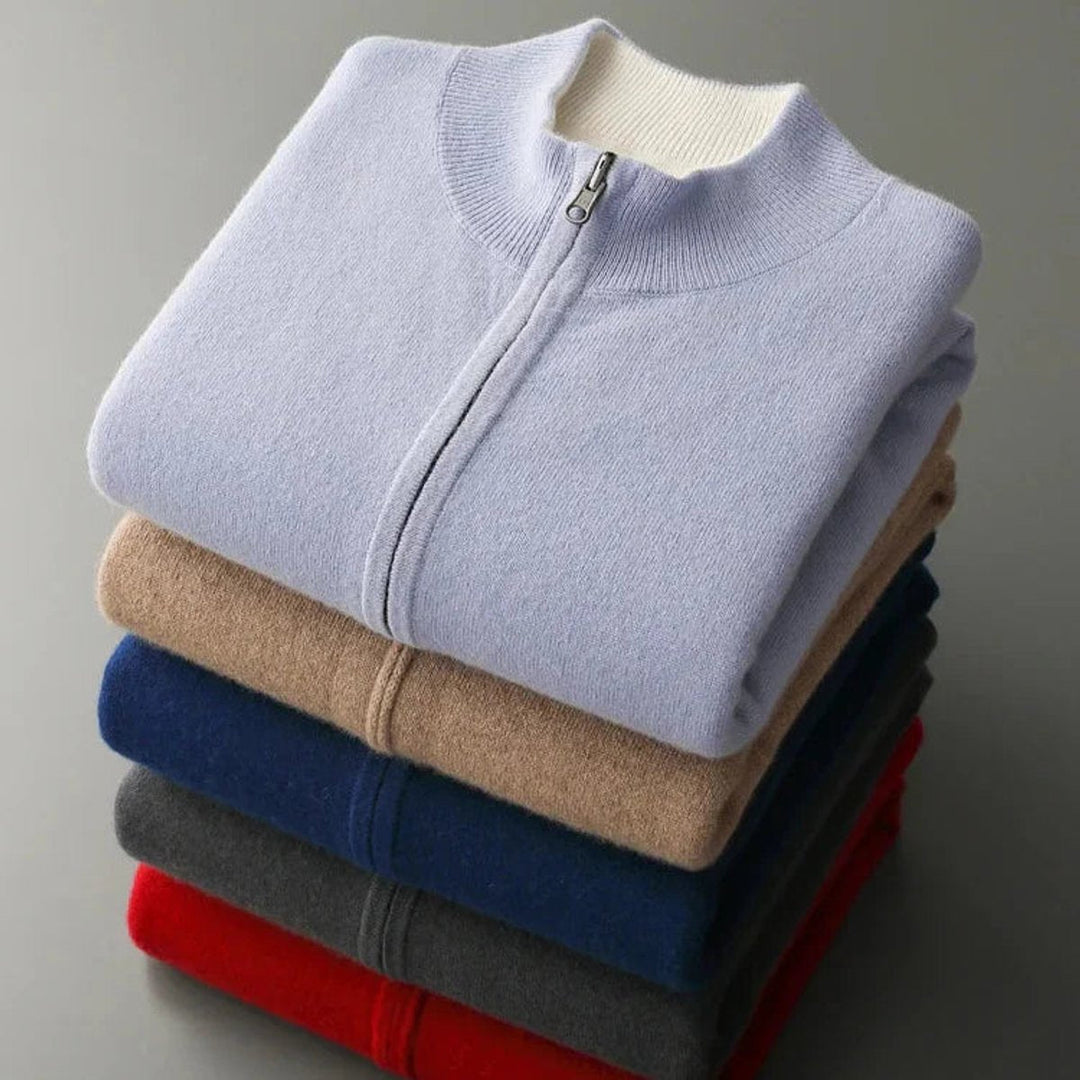 Charlie | Men's Cashmere Full-Zip Knitted Cardigan Jumper