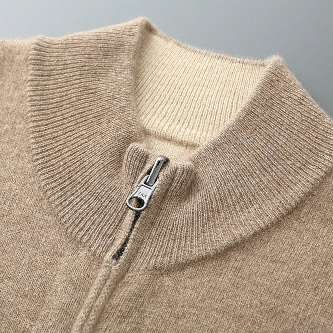 Charlie | Men's Cashmere Full-Zip Knitted Cardigan Jumper