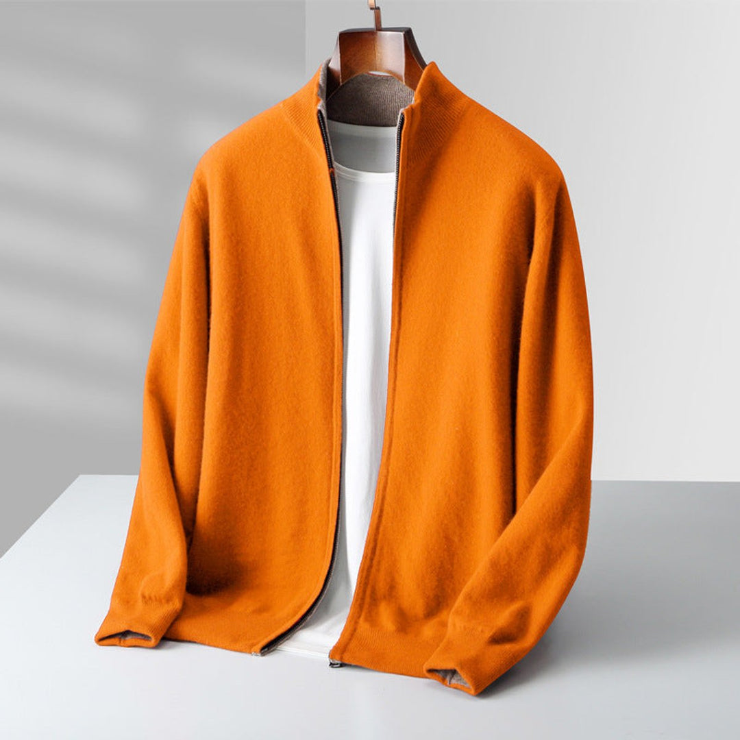 Charlie | Men's Cashmere Full-Zip Knitted Cardigan Jumper