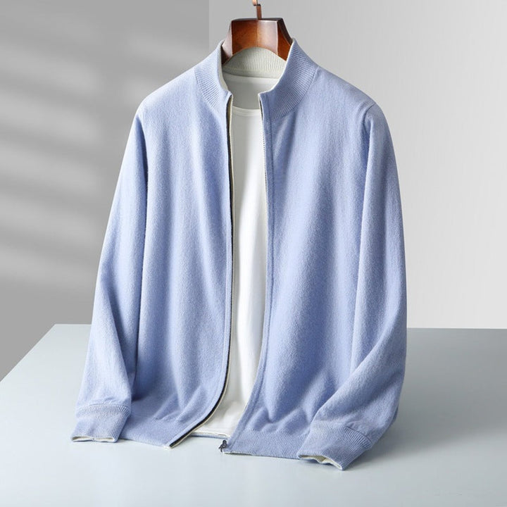 Charlie | Men's Cashmere Full-Zip Knitted Cardigan Jumper