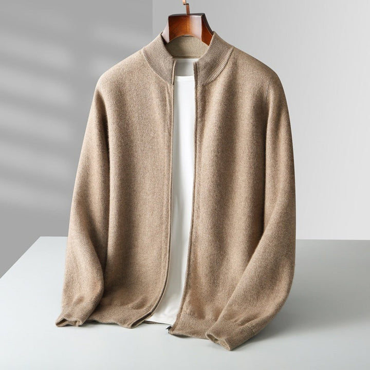 Charlie | Men's Cashmere Full-Zip Knitted Cardigan Jumper