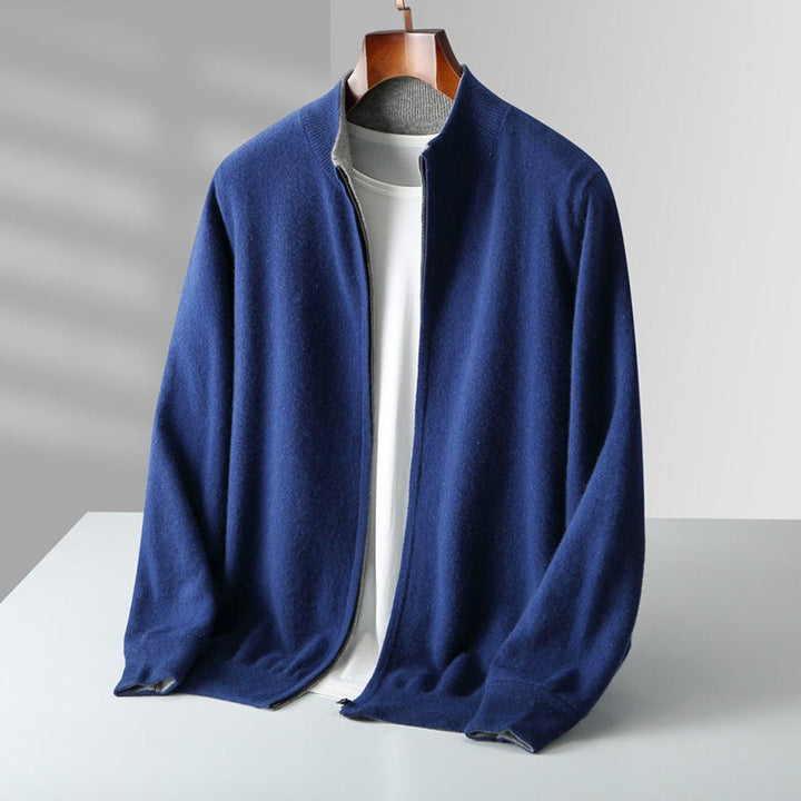 Charlie | Men's Cashmere Full-Zip Knitted Cardigan Jumper