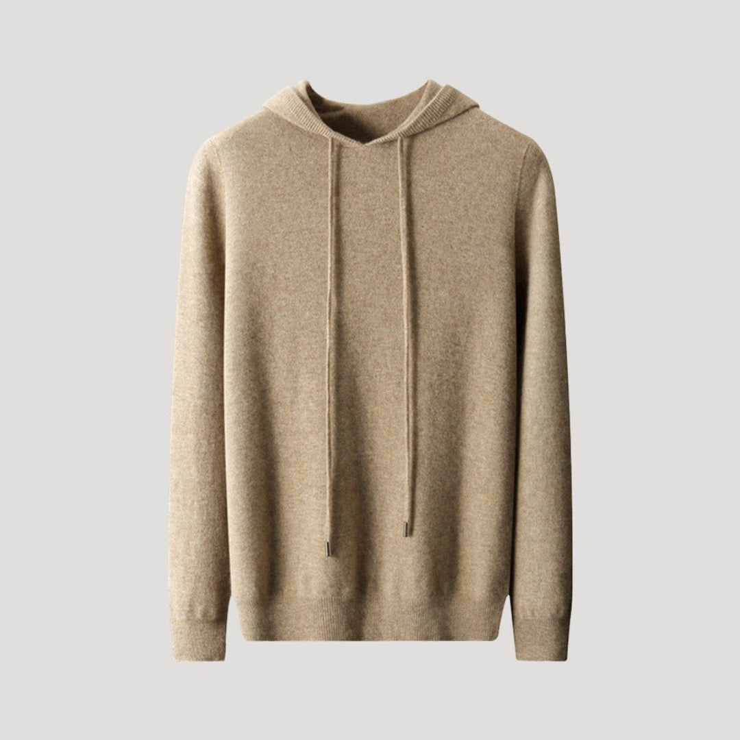 Oliver | Men's Cashmere Blend Knitted Hoodie Drawstring Pullover