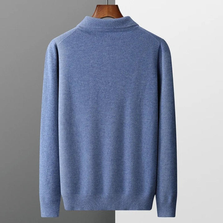 George | Men's Cashmere Blend Knitted Polo Jumper Long Sleeve