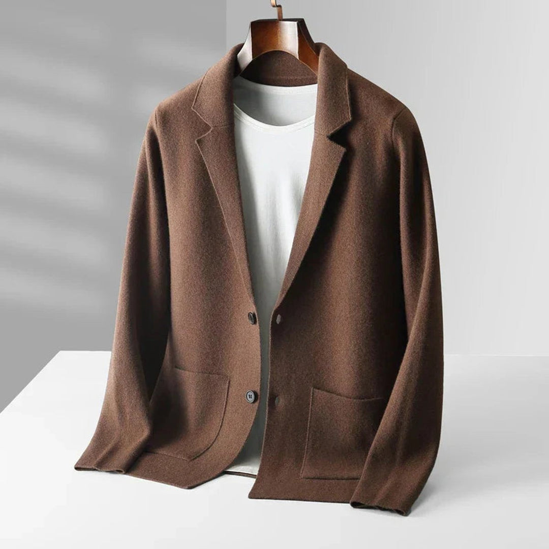 Noah | Men's Cashmere Notch-Lapel Blazer Cardigan Knitted Jacket