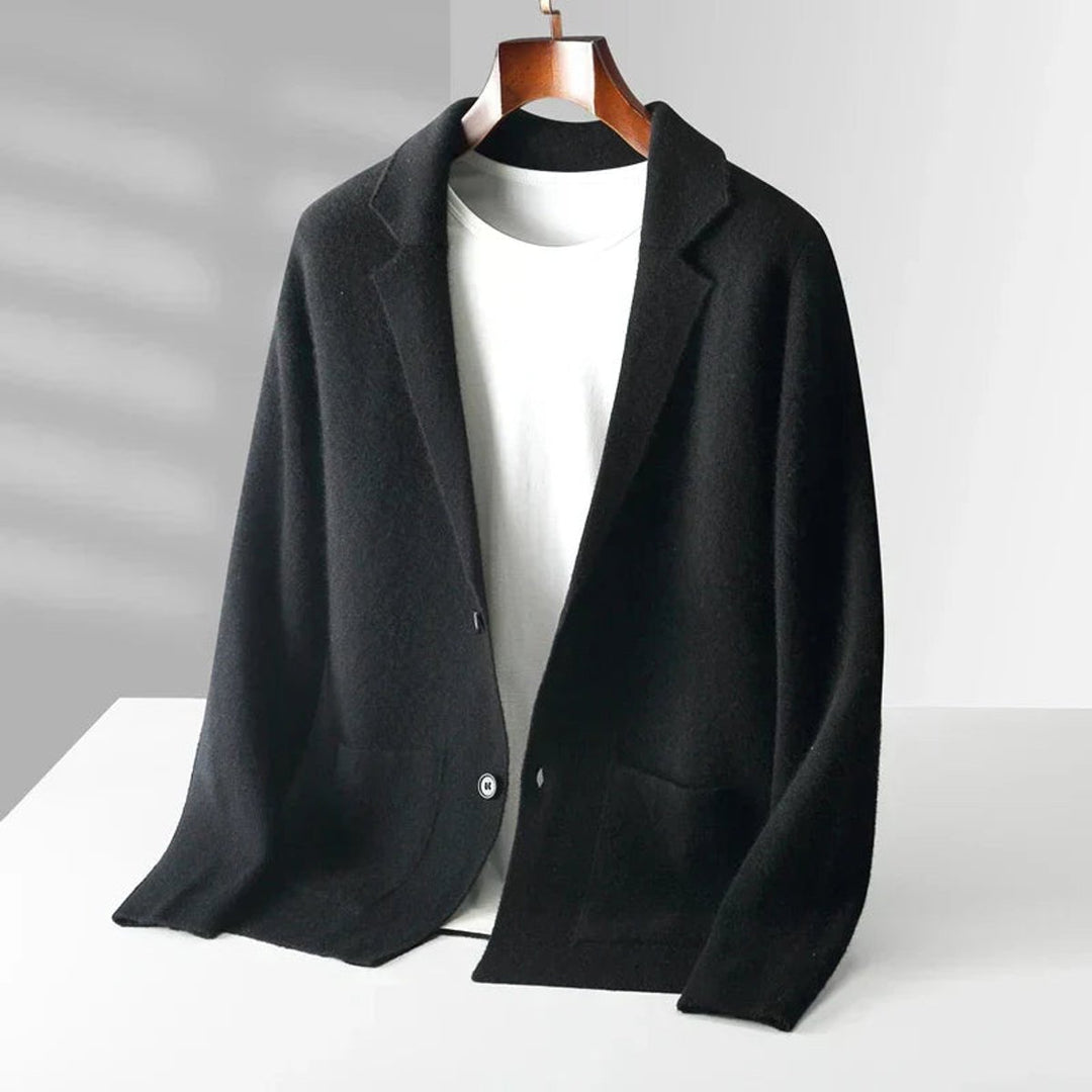 Noah | Men's Cashmere Notch-Lapel Blazer Cardigan Knitted Jacket