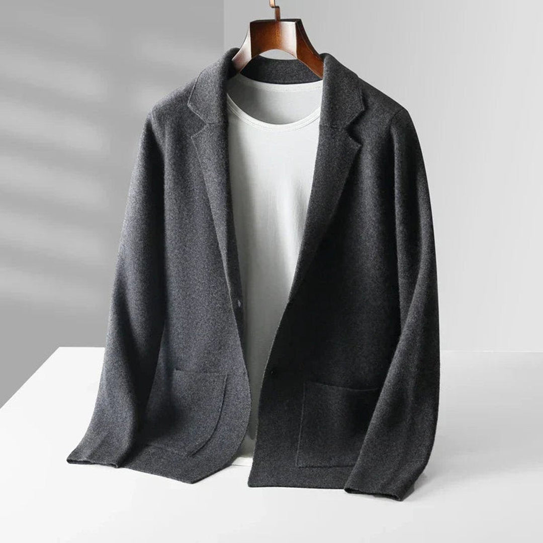 Noah | Men's Cashmere Notch-Lapel Blazer Cardigan Knitted Jacket
