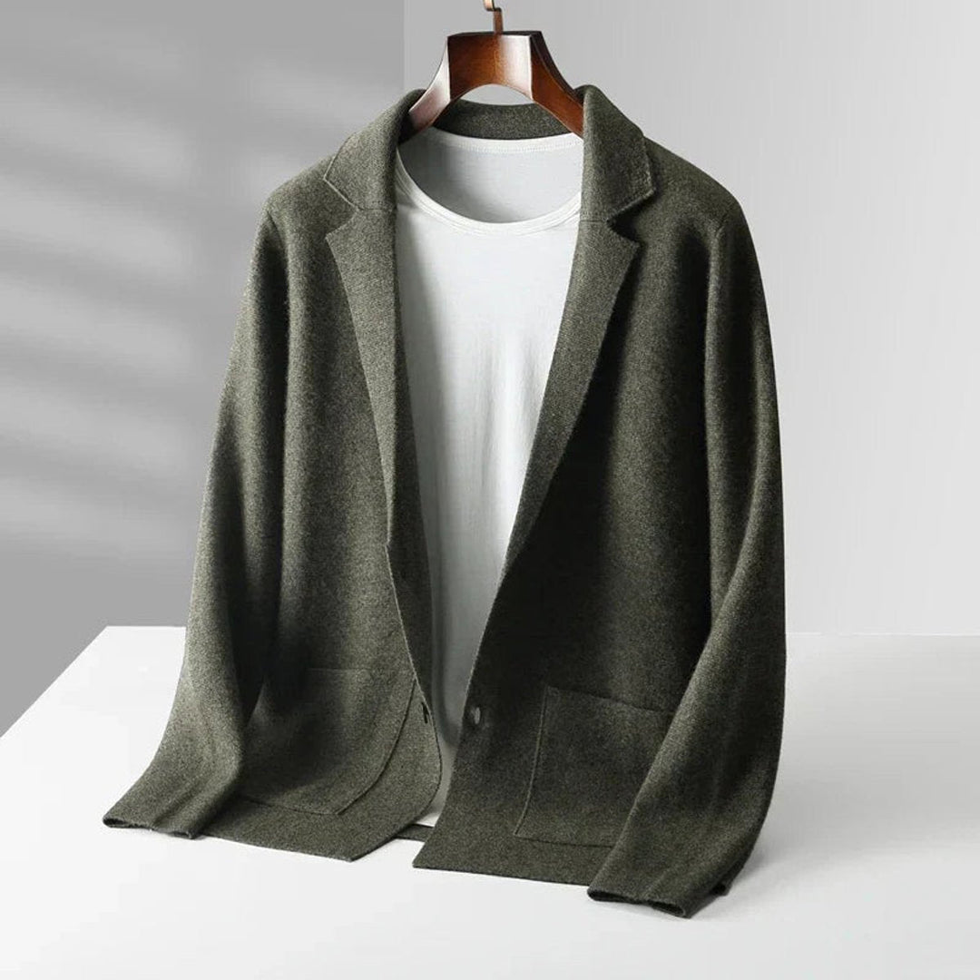 Noah | Men's Cashmere Notch-Lapel Blazer Cardigan Knitted Jacket