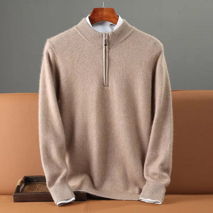 Muhammad | Men's Cashmere Quarter-Zip Knitted Jumper Pullover