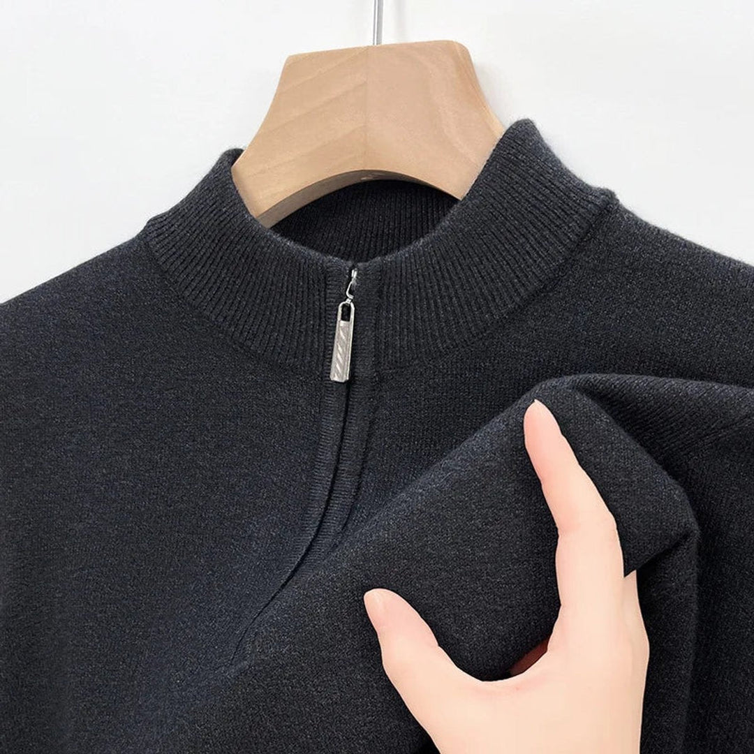 Muhammad | Men's Cashmere Quarter-Zip Knitted Jumper Pullover