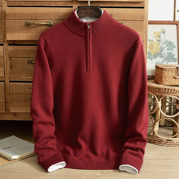 Muhammad | Men's Cashmere Quarter-Zip Knitted Jumper Pullover