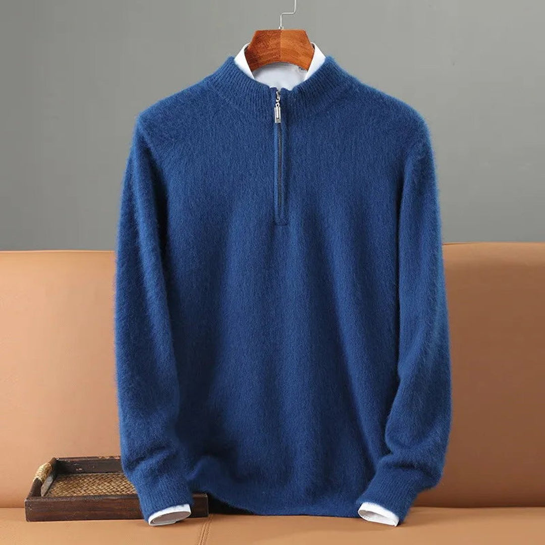 Muhammad | Men's Cashmere Quarter-Zip Knitted Jumper Pullover