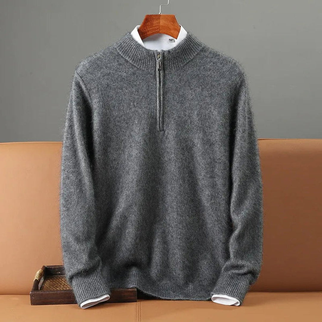 Muhammad | Men's Cashmere Quarter-Zip Knitted Jumper Pullover