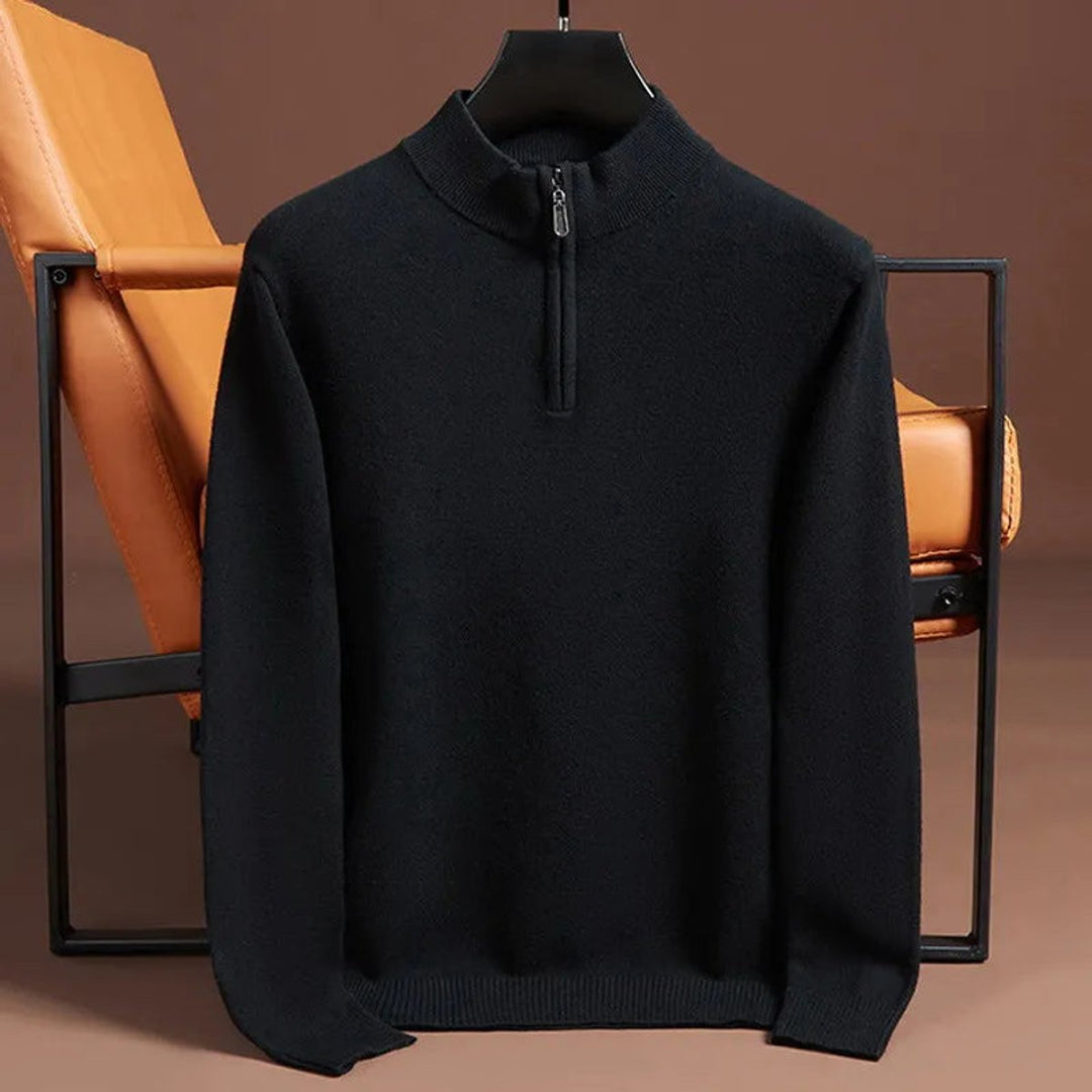 Muhammad | Men's Cashmere Quarter-Zip Knitted Jumper Pullover