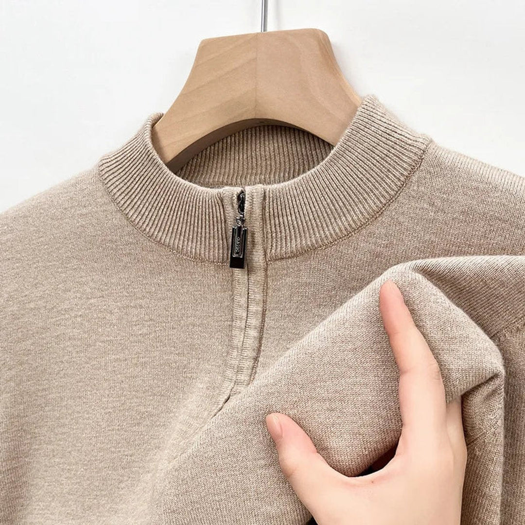 Muhammad | Men's Cashmere Quarter-Zip Knitted Jumper Pullover
