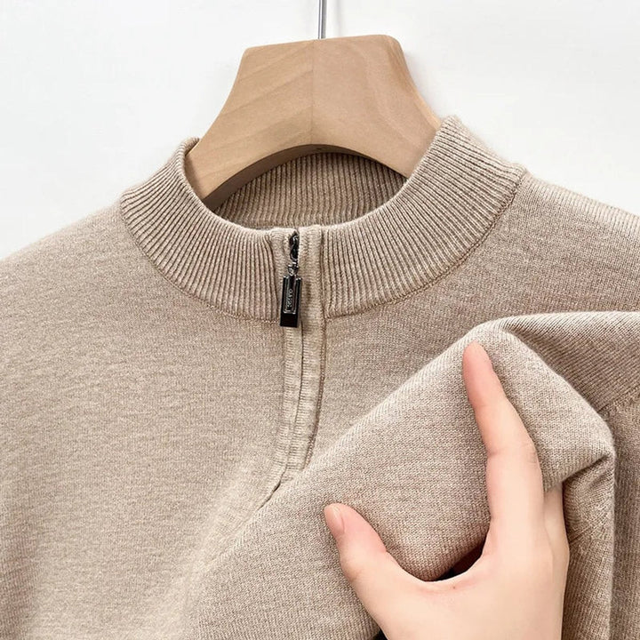 Muhammad | Men's Cashmere Quarter-Zip Knitted Jumper Pullover
