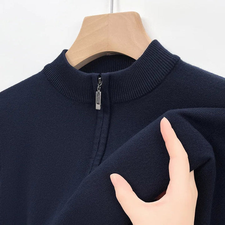 Muhammad | Men's Cashmere Quarter-Zip Knitted Jumper Pullover