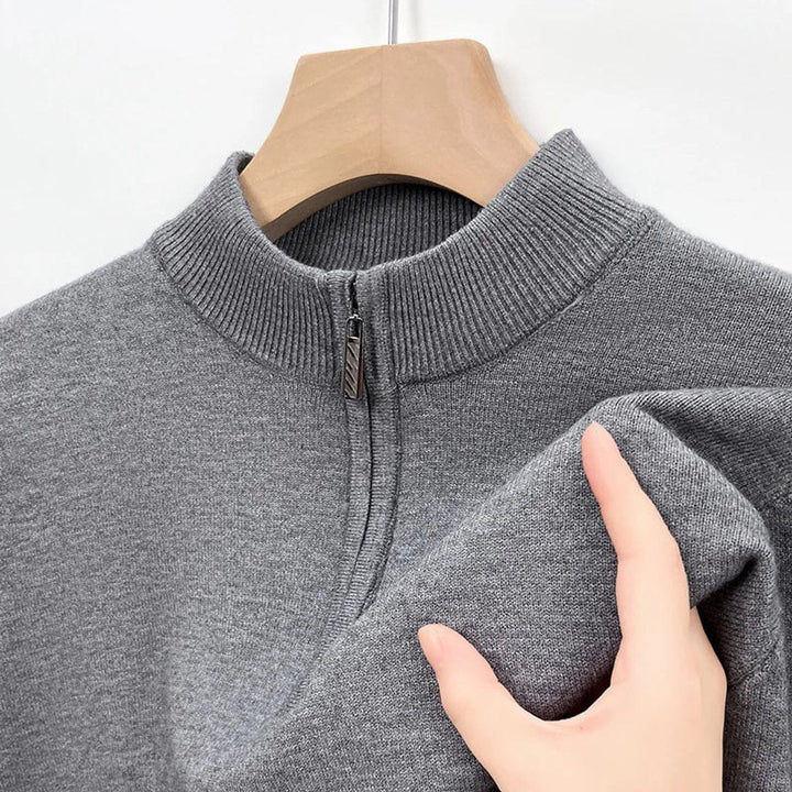 Muhammad | Men's Cashmere Quarter-Zip Knitted Jumper Pullover