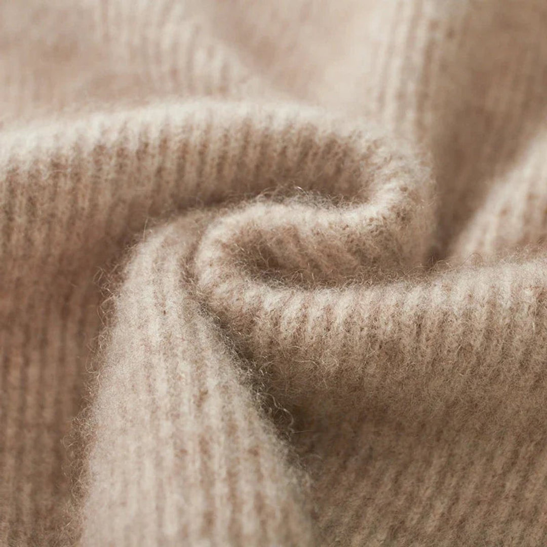 Theo | Men's Cashmere Zip Cardigan Knitted Ribbed Full-Zip Jumper