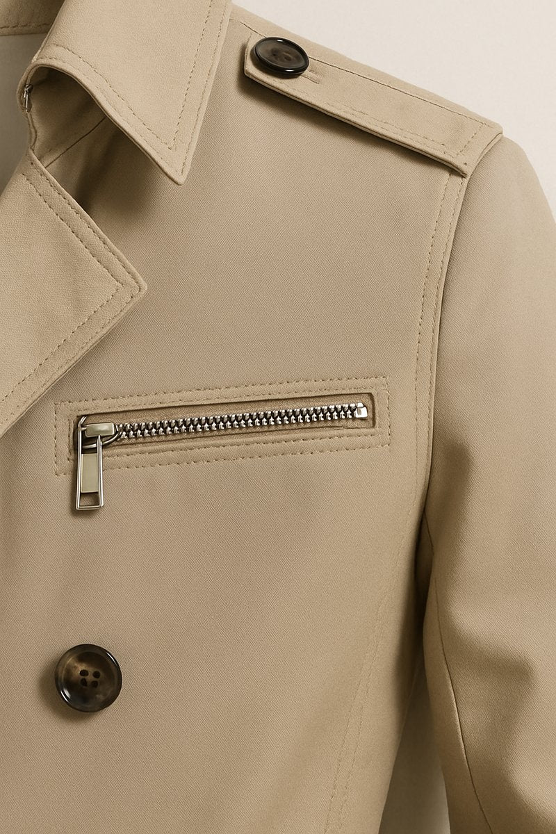 Edward | Men's Classic Belted Trench Coat Tailored Mens Jacket
