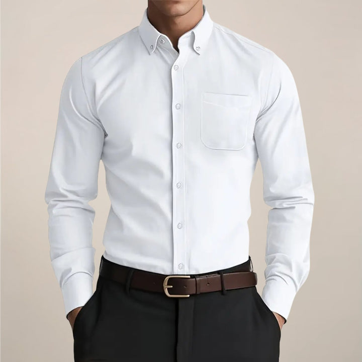 Archie | Men's Slim Fit Oxford Shirt Long Sleeve Button-Down Collar