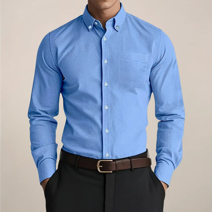 Archie | Men's Slim Fit Oxford Shirt Long Sleeve Button-Down Collar