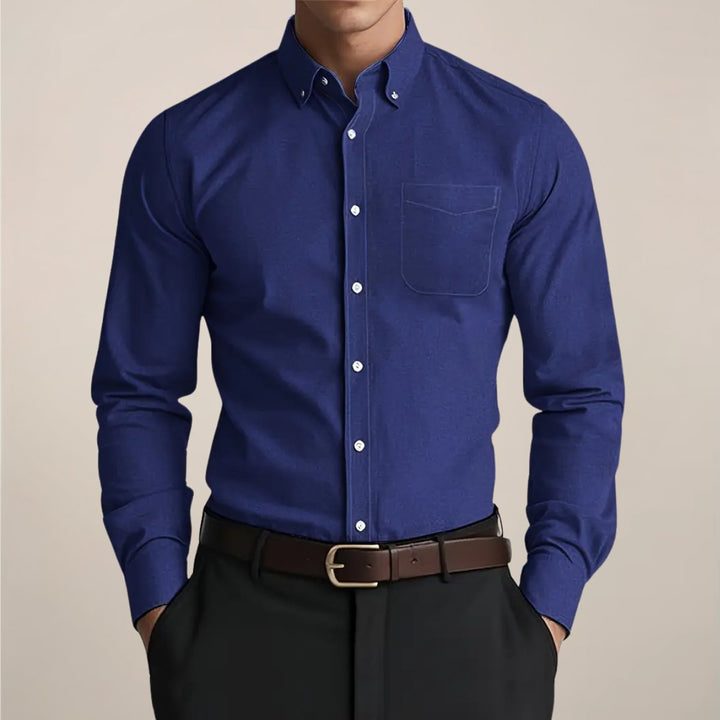 Archie | Men's Slim Fit Oxford Shirt Long Sleeve Button-Down Collar