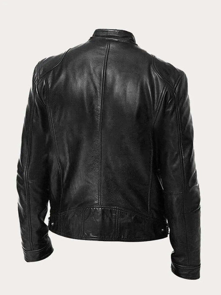 Muhammad | Men's Classic Zip-Up Faux Leather Biker Jacket