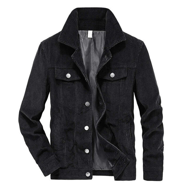 Charlie | Mens Corduroy Bomber Jacket Casual Textured Outerwear