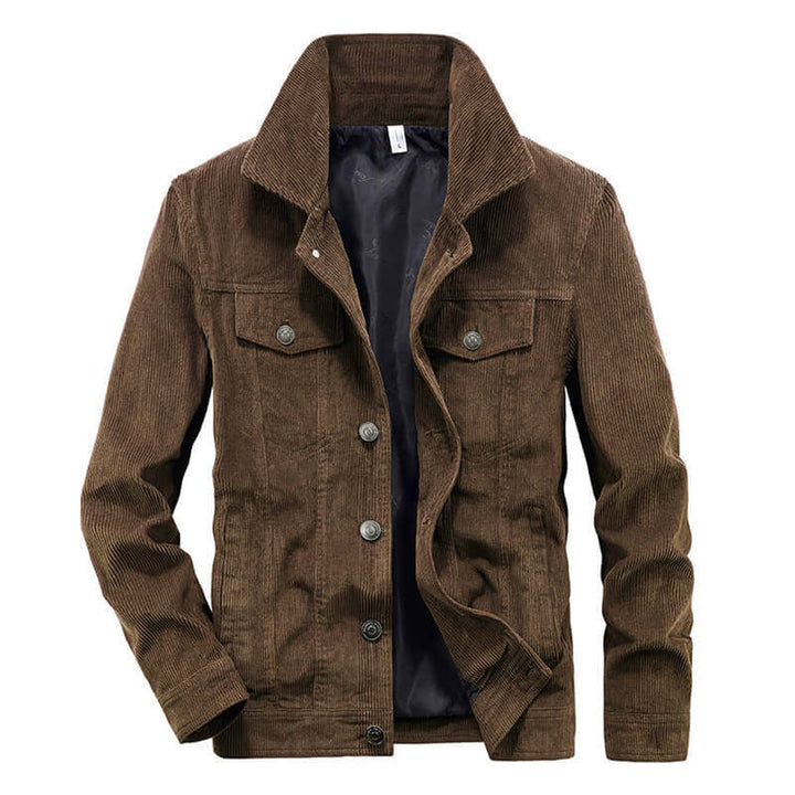 Charlie | Mens Corduroy Bomber Jacket Casual Textured Outerwear