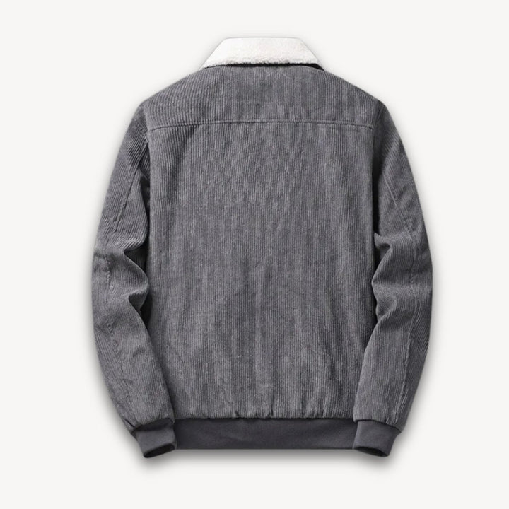 Jack | Mens Corduroy Sherpa-Lined Bomber Jacket Fleece Collar