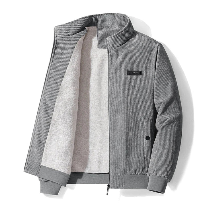 Henry | Men's Corduroy Sherpa-Lined Bomber Jacket Fleece Zip-Through Coat