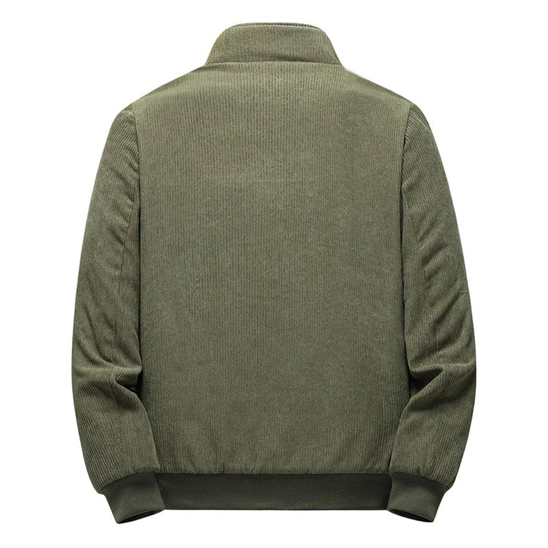 Henry | Men's Corduroy Sherpa-Lined Bomber Jacket Fleece Zip-Through Coat