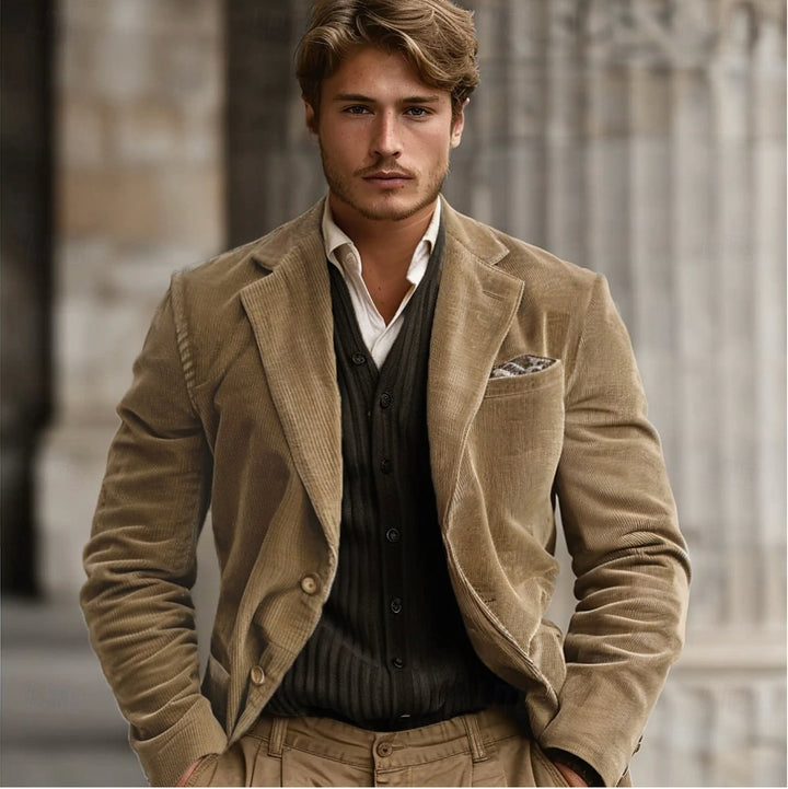 Archie | Men's Corduroy Tailored Blazer Jacket Smart Casual Coat