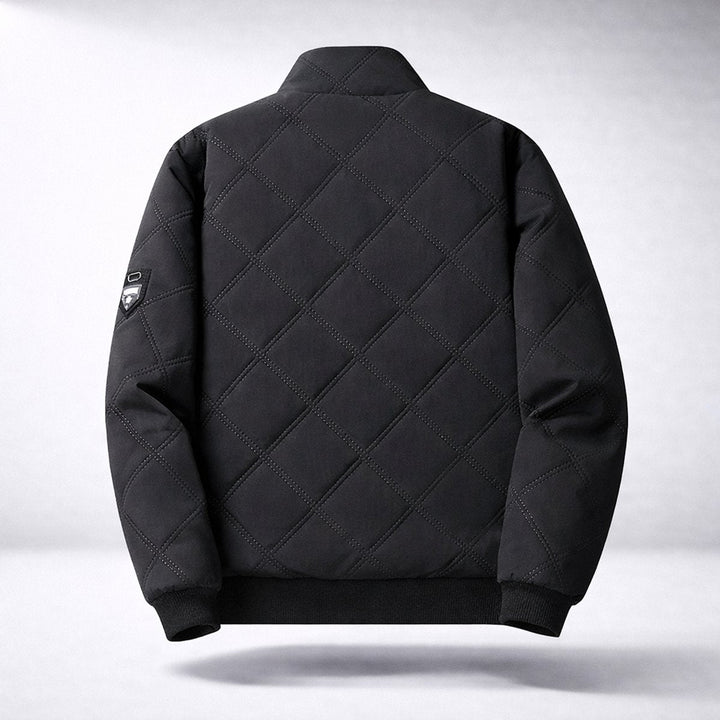 Charlie | Men's Diamond-Quilted Fleece-Lined Bomber Jacket