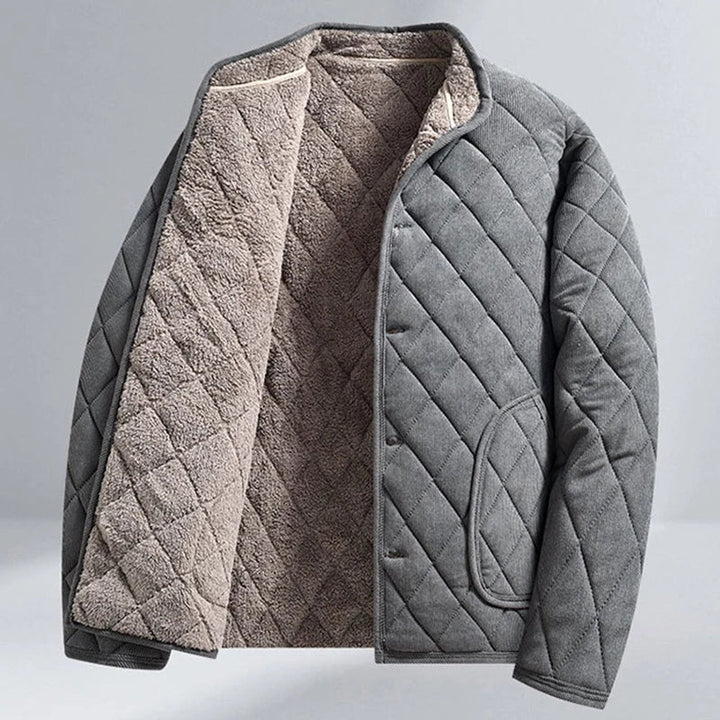 Freddie | Mens Diamond-Quilted Insulated Jacket Fleece-Lined Coat