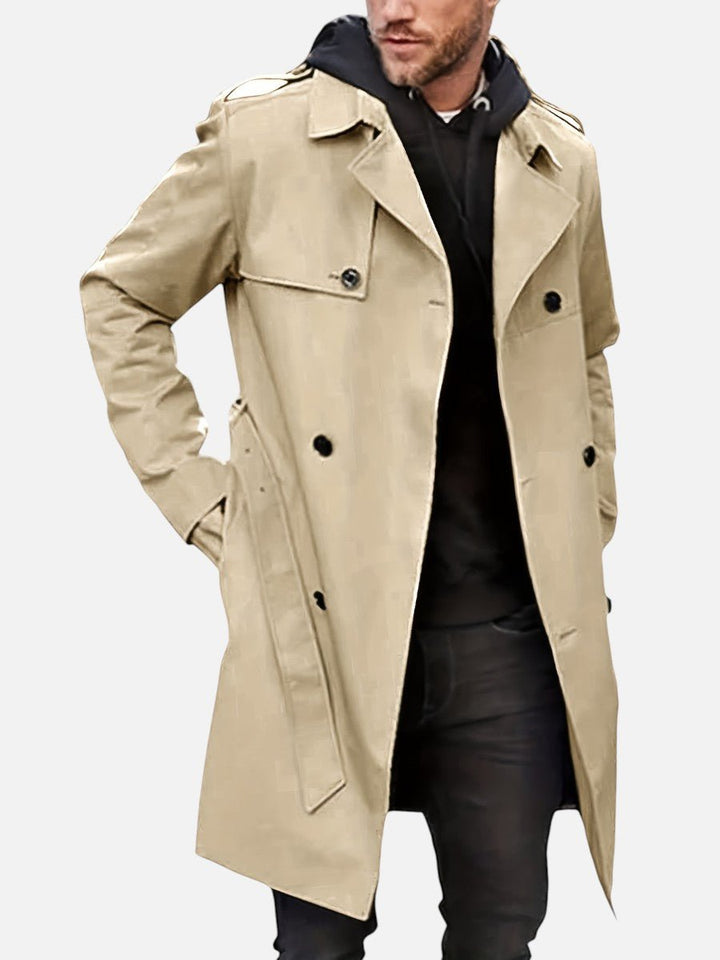Jacob | Men's Double-Breasted Trench Coat Tailored Outerwear Jacket
