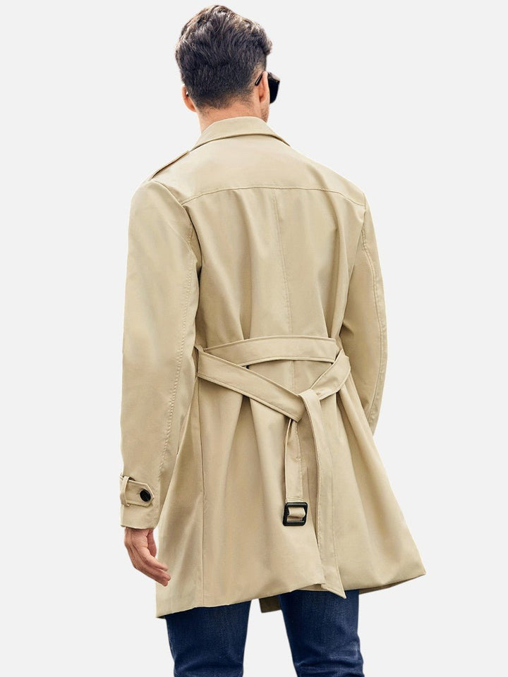 Jacob | Men's Double-Breasted Trench Coat Tailored Outerwear Jacket