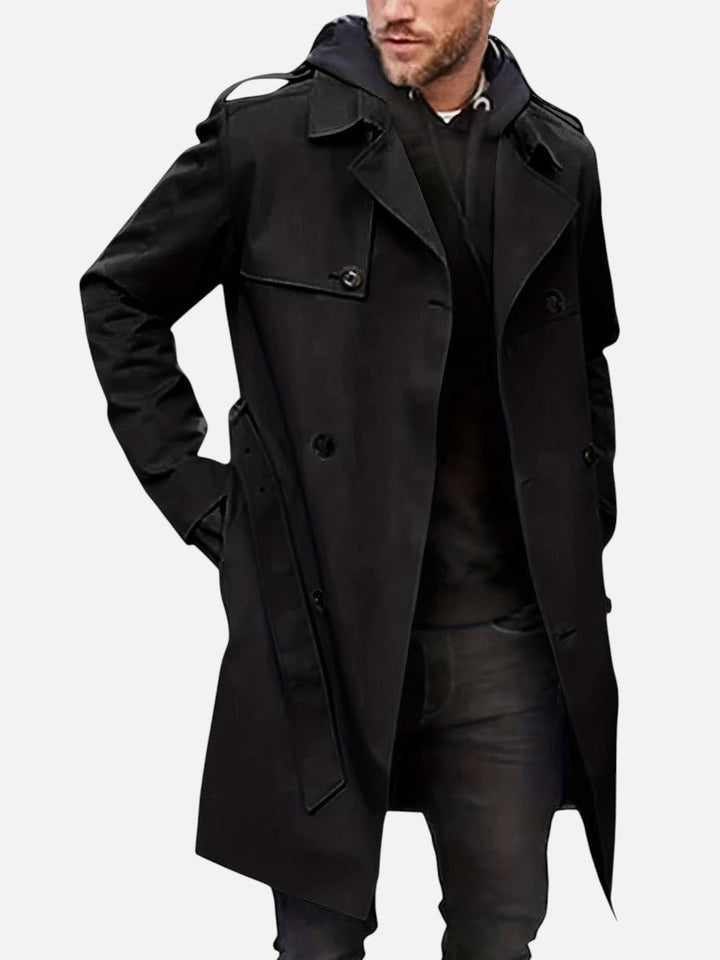 Jacob | Men's Double-Breasted Trench Coat Tailored Outerwear Jacket