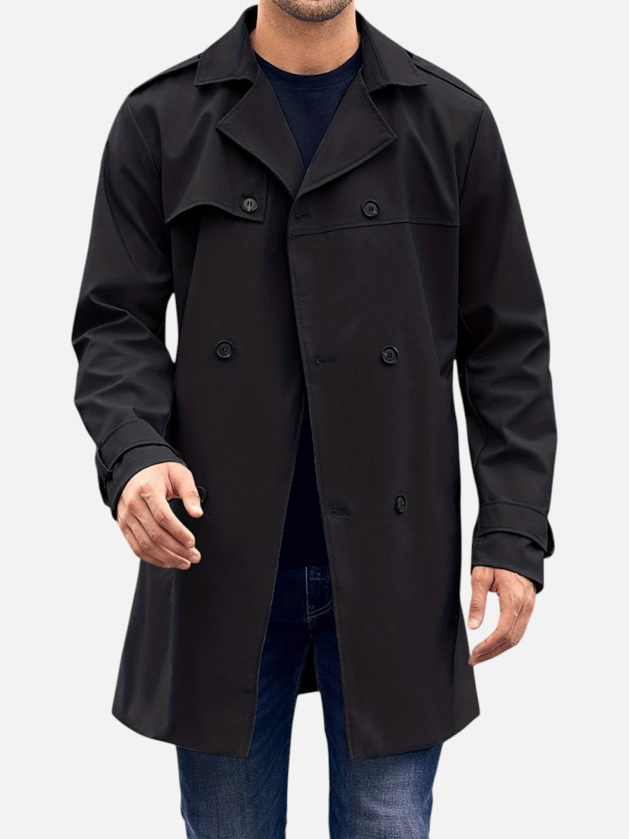 Jacob | Men's Double-Breasted Trench Coat Tailored Outerwear Jacket